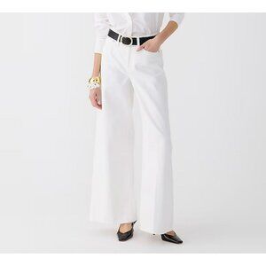 J. Crew High-Rise Superwide-Leg Jeans Women's Size 25 in White New With Tags!